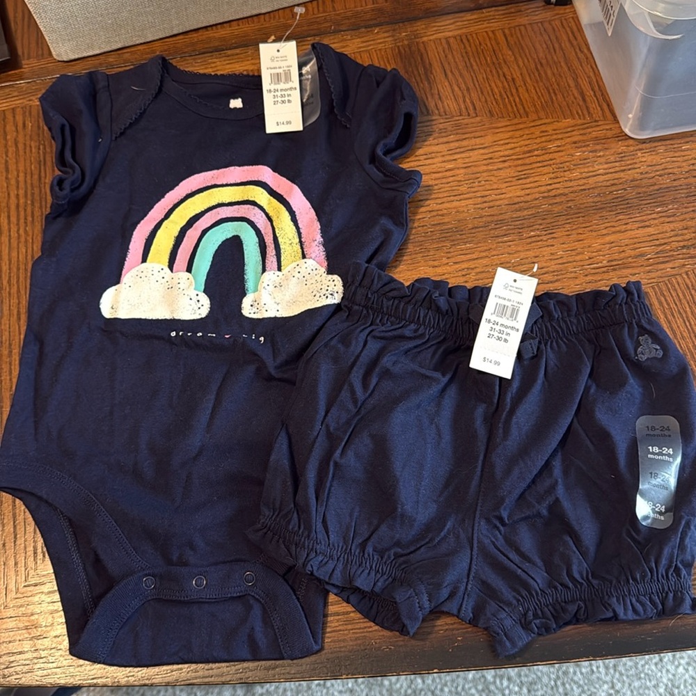 NWT Baby Gap bodysuit and shorts.
